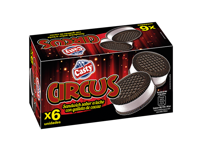 Circus Cookie sándwich-leche-galleta-al-cacao