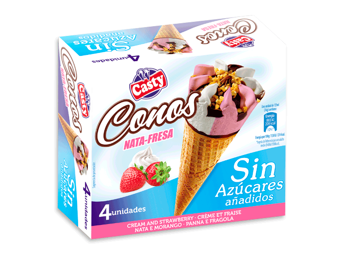 Cono Nata Fresa Sin Azúcares Añadidos conos-fresa-y-nata-sin-azúcar